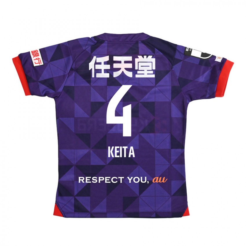 Hombre Camiseta Keita Matsuda #4 Púrpura Blanco 1ª Equipación 2024/25 La Camisa