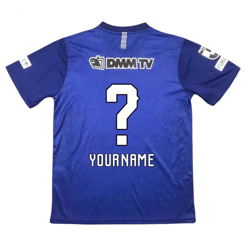 Hombre Camiseta Su Nombre #0 Azul Oscuro 1ª Equipación 2024/25 La Camisa