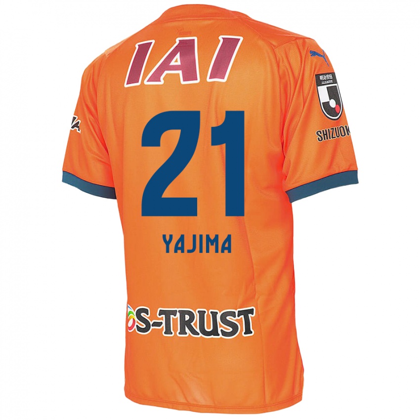 Hombre Camiseta Shinya Yajima #21 Naranja Azul 1ª Equipación 2024/25 La Camisa