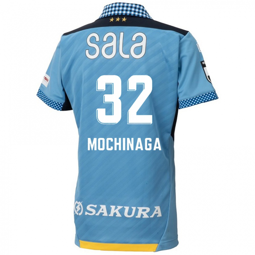 Hombre Camiseta Aiga Mochinaga #32 Azul Negro 1ª Equipación 2024/25 La Camisa