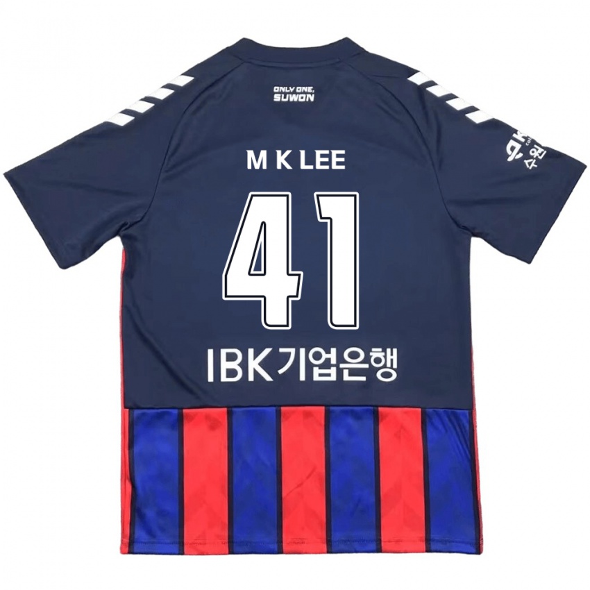 Hombre Camiseta Kyung-Min Lee #41 Azul Rojo 1ª Equipación 2024/25 La Camisa