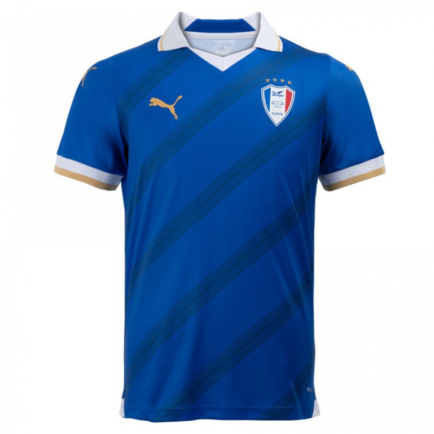 Hombre Camiseta Ji-Moog Choi #12 Azul Blanco 1ª Equipación 2024/25 La Camisa