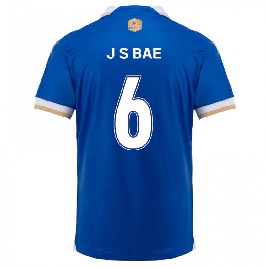 Hombre Camiseta Seo-Joon Bae #6 Azul Blanco 1ª Equipación 2024/25 La Camisa