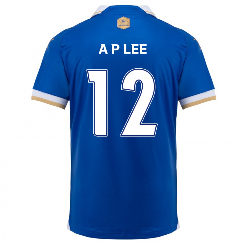 Hombre Camiseta Pyeong-An Lee #12 Azul Blanco 1ª Equipación 2024/25 La Camisa