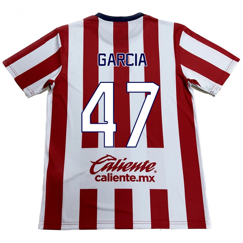 Hombre Camiseta Gael García #47 Rojo Blanco 1ª Equipación 2024/25 La Camisa