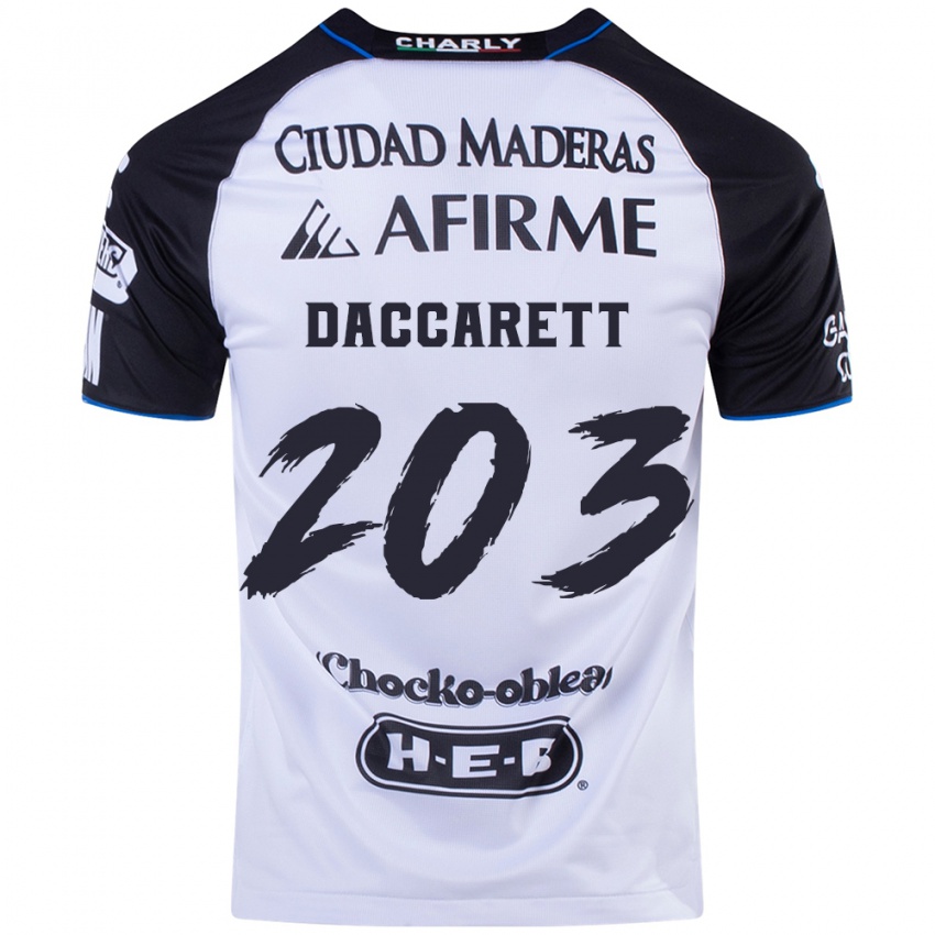 Hombre Camiseta Juan Daccarett #203 Azul Negro 1ª Equipación 2024/25 La Camisa