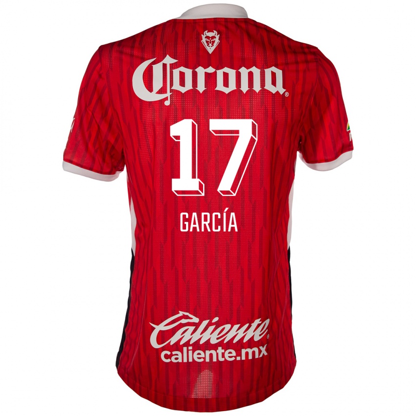 Hombre Camiseta Brian García #17 Rojo Blanco 1ª Equipación 2024/25 La Camisa