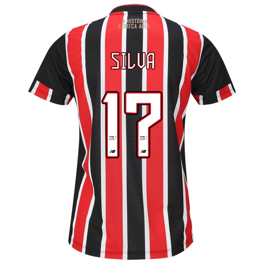 Hombre Camiseta André Silva #17 Negro Rojo Blanco 2ª Equipación 2024/25 La Camisa