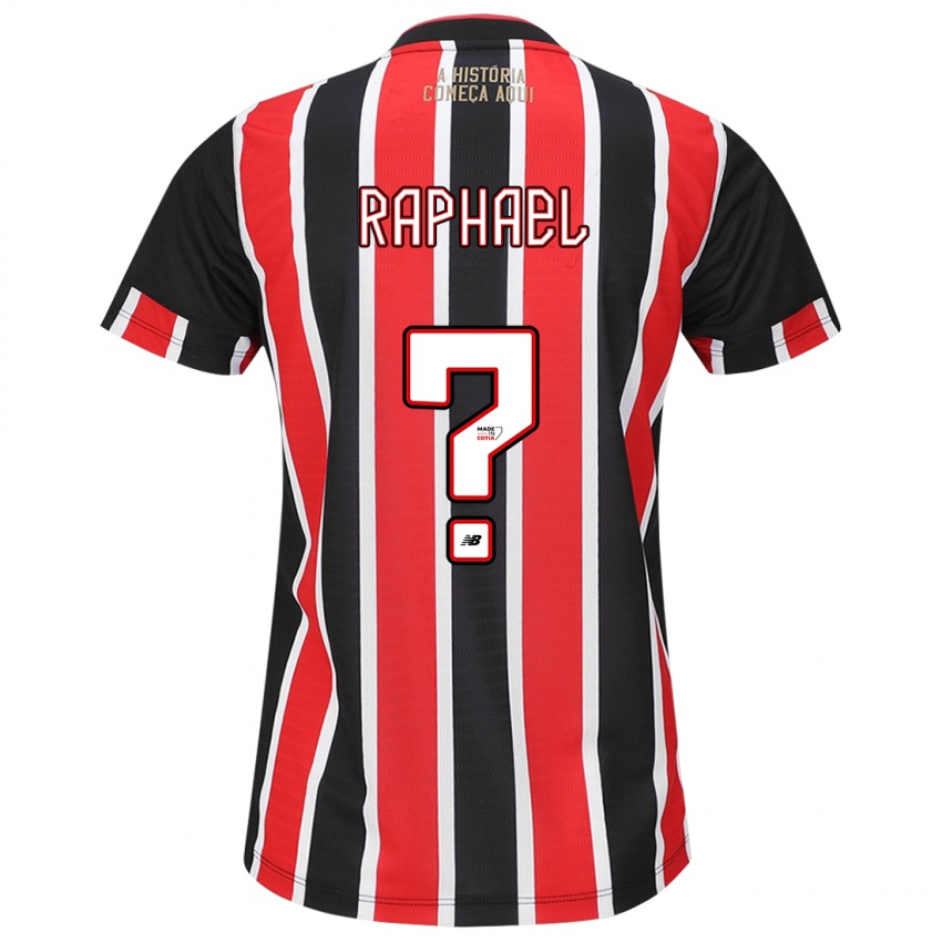 Hombre Camiseta Raphael #0 Negro Rojo Blanco 2ª Equipación 2024/25 La Camisa