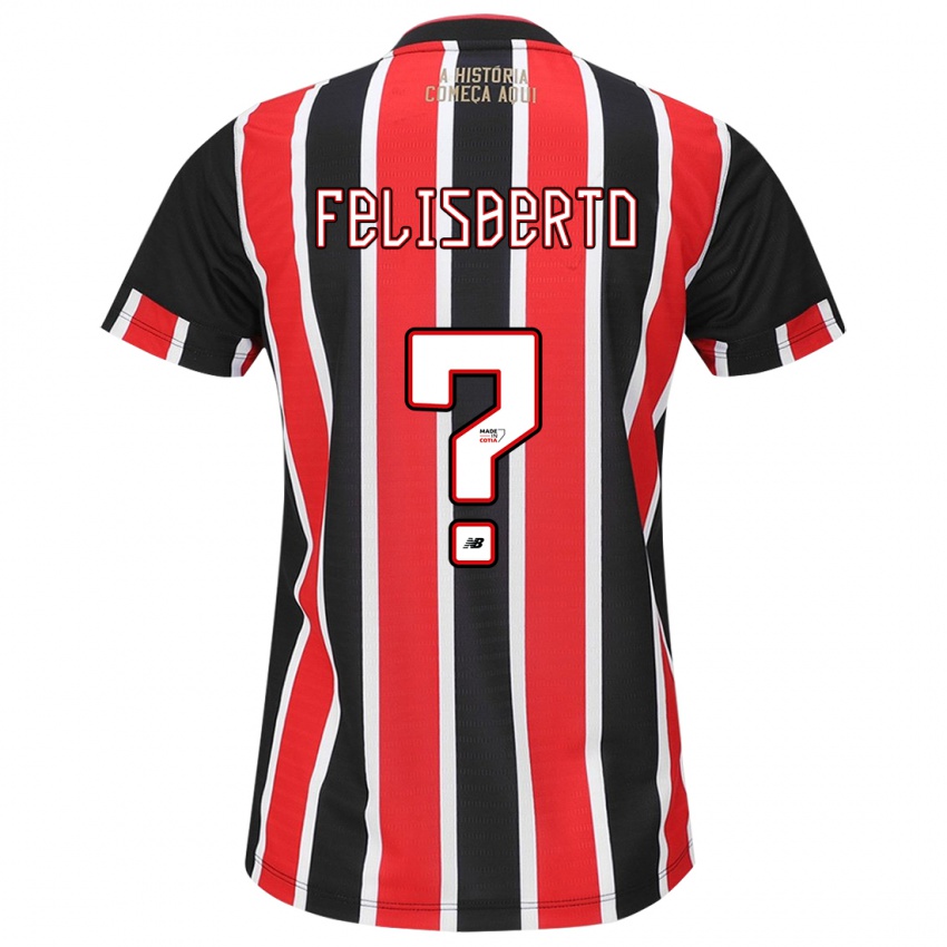 Hombre Camiseta Igor Felisberto #0 Negro Rojo Blanco 2ª Equipación 2024/25 La Camisa