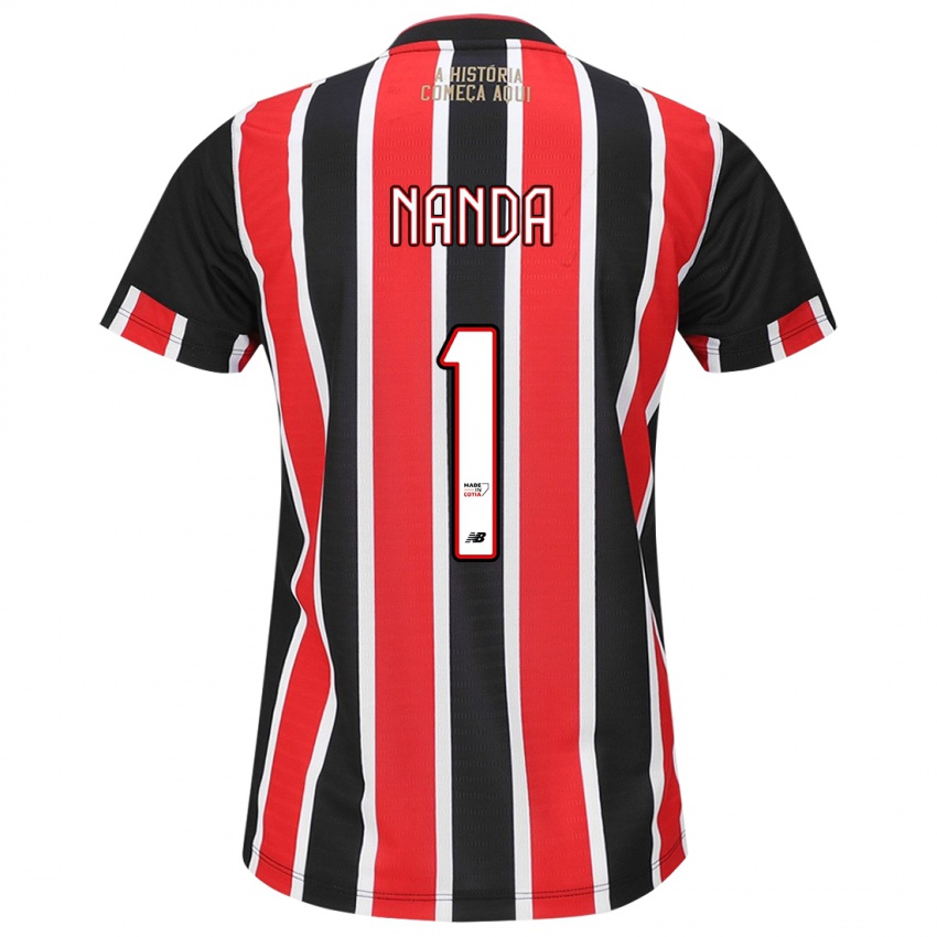 Hombre Camiseta Nanda #1 Negro Rojo Blanco 2ª Equipación 2024/25 La Camisa