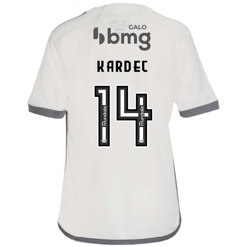 Hombre Camiseta Alan Kardec #14 Blanquecino 2ª Equipación 2024/25 La Camisa