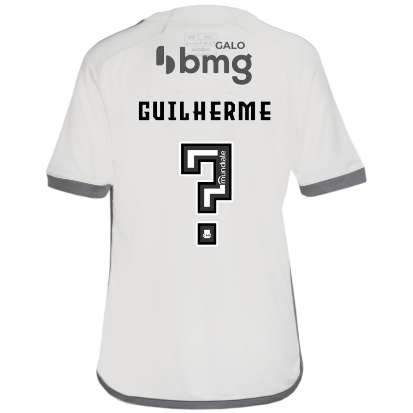 Hombre Camiseta Kauan Guilherme #0 Blanquecino 2ª Equipación 2024/25 La Camisa