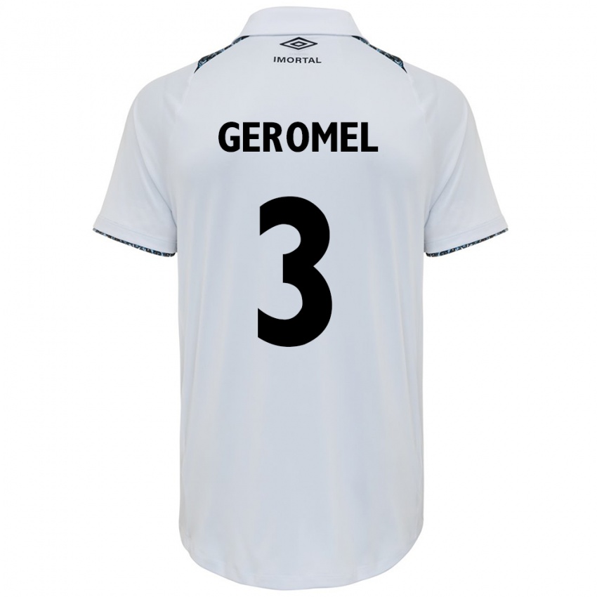 Hombre Camiseta Pedro Geromel #3 Blanco Azul 2ª Equipación 2024/25 La Camisa