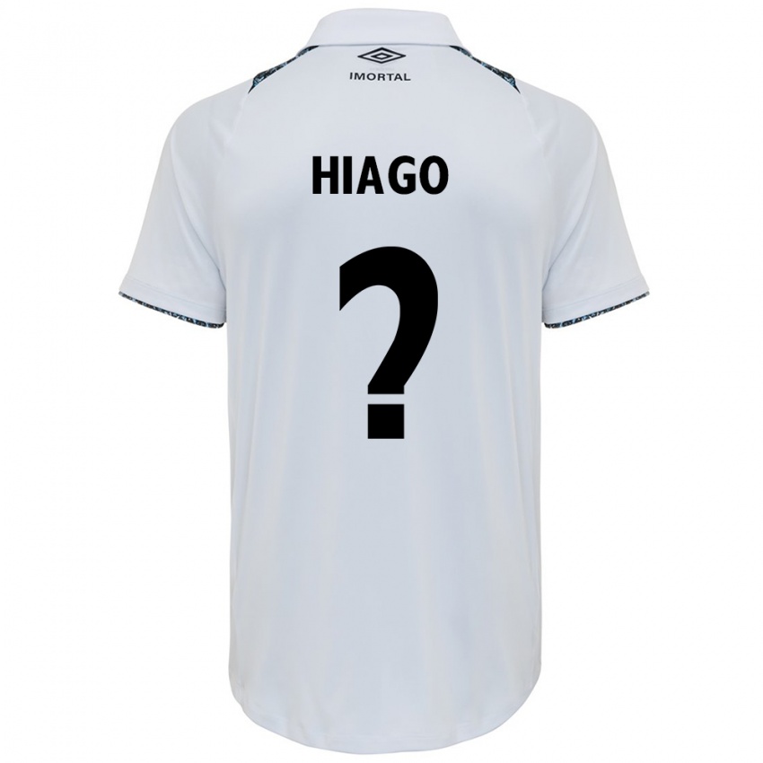 Hombre Camiseta Hiago #0 Blanco Azul 2ª Equipación 2024/25 La Camisa