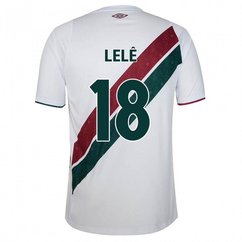 Hombre Camiseta Lelê #18 Blanco Verde Granate 2ª Equipación 2024/25 La Camisa