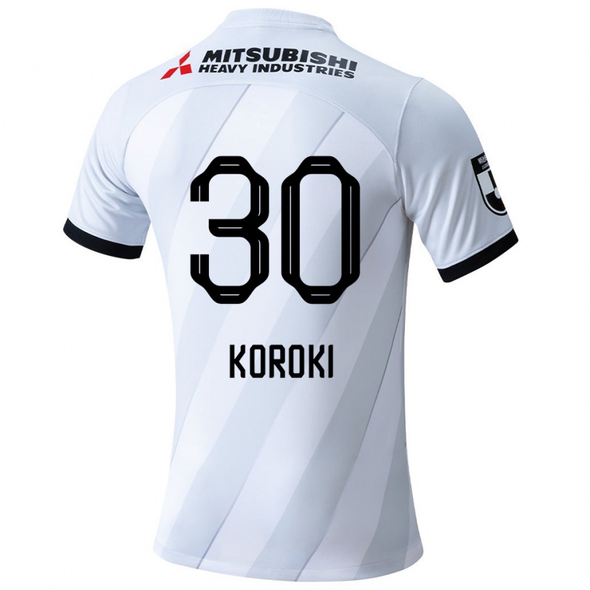 Hombre Camiseta Shinzo Koroki #30 Gris Blanco 2ª Equipación 2024/25 La Camisa