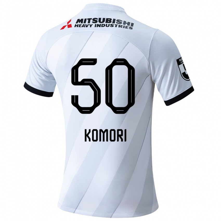 Hombre Camiseta Haruki Komori #50 Gris Blanco 2ª Equipación 2024/25 La Camisa