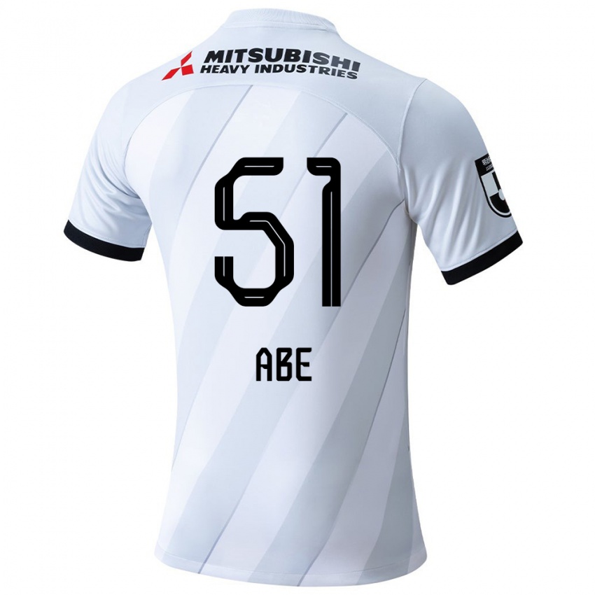 Hombre Camiseta Shintaro Abe #51 Gris Blanco 2ª Equipación 2024/25 La Camisa