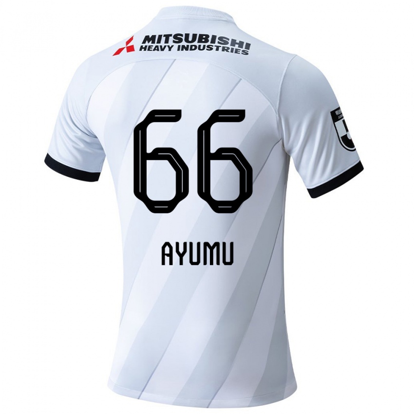 Hombre Camiseta Ayumu Ohata #66 Gris Blanco 2ª Equipación 2024/25 La Camisa