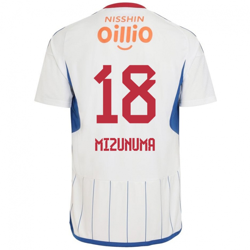 Hombre Camiseta Kota Mizunuma #18 Blanco Azul Rojo 2ª Equipación 2024/25 La Camisa