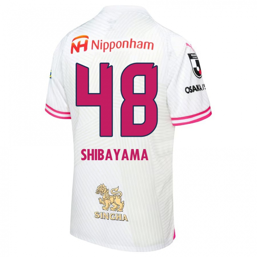 Hombre Camiseta Masaya Shibayama #48 Blanco Rosa 2ª Equipación 2024/25 La Camisa