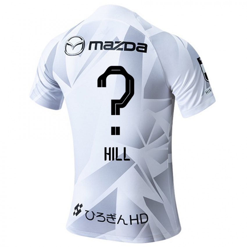 Hombre Camiseta Cailen Hill #0 Blanco Gris Negro 2ª Equipación 2024/25 La Camisa