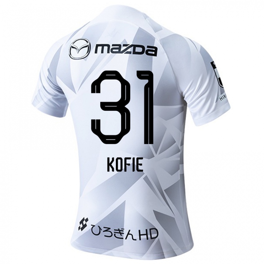 Hombre Camiseta Shota Kofie #31 Blanco Gris Negro 2ª Equipación 2024/25 La Camisa