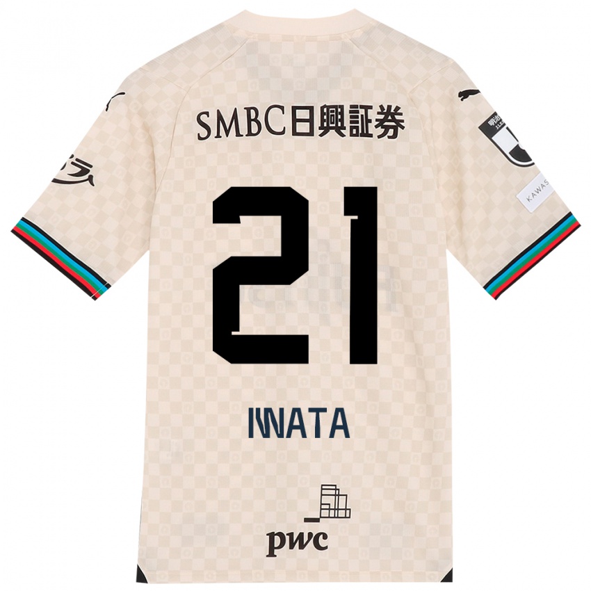 Hombre Camiseta Kantaro Iwata #21 Blanco Gris 2ª Equipación 2024/25 La Camisa