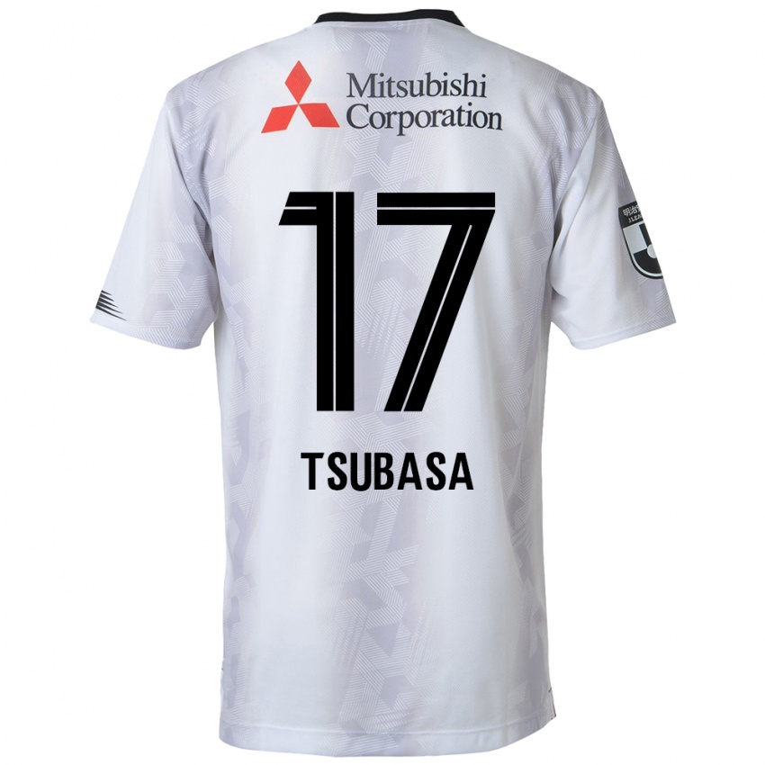 Hombre Camiseta Tsubasa Terayama #17 Blanco Negro 2ª Equipación 2024/25 La Camisa