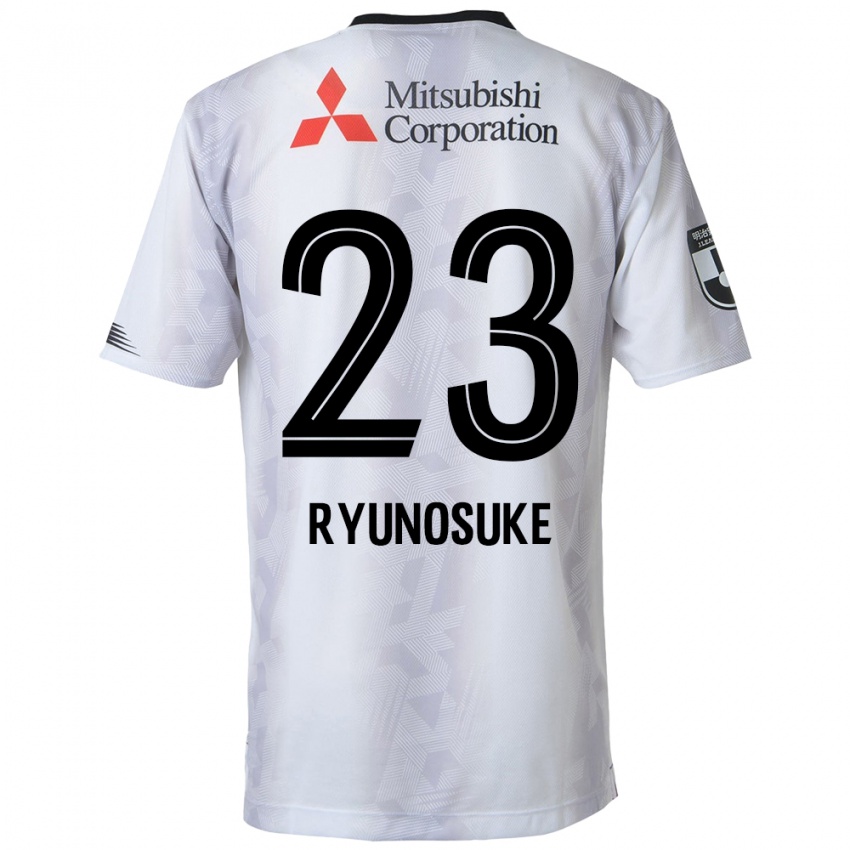 Hombre Camiseta Ryunosuke Sato #23 Blanco Negro 2ª Equipación 2024/25 La Camisa