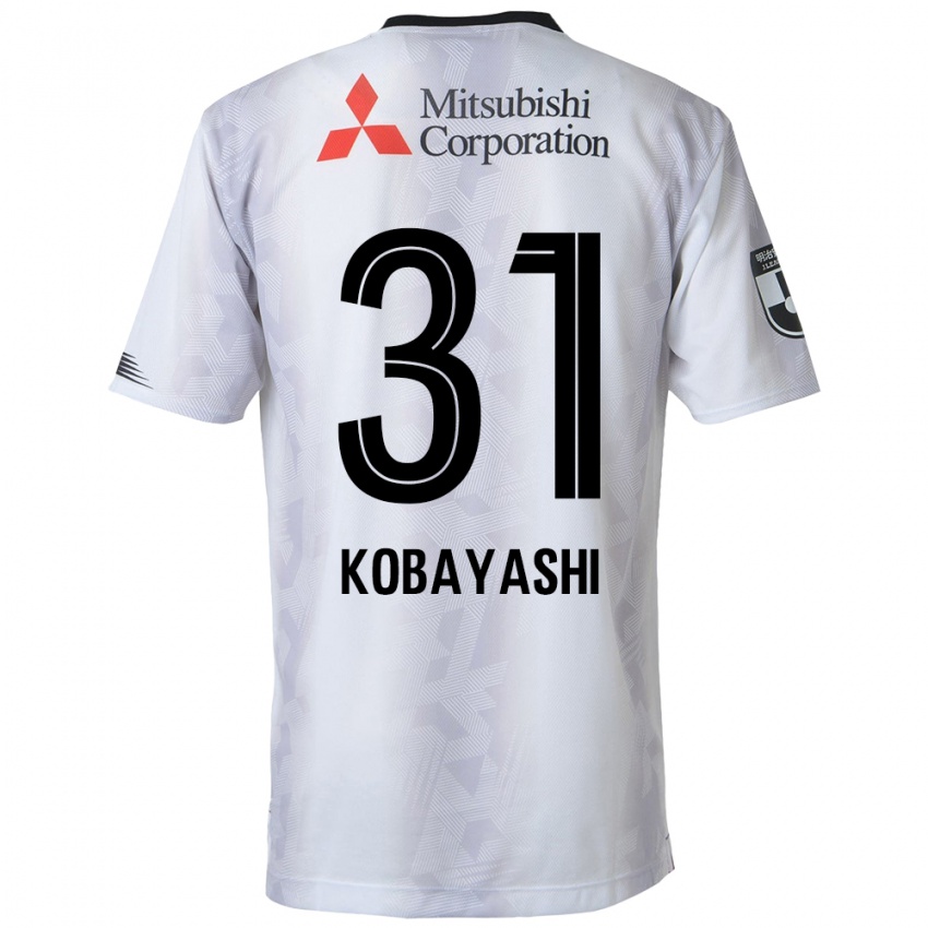 Hombre Camiseta Masataka Kobayashi #31 Blanco Negro 2ª Equipación 2024/25 La Camisa