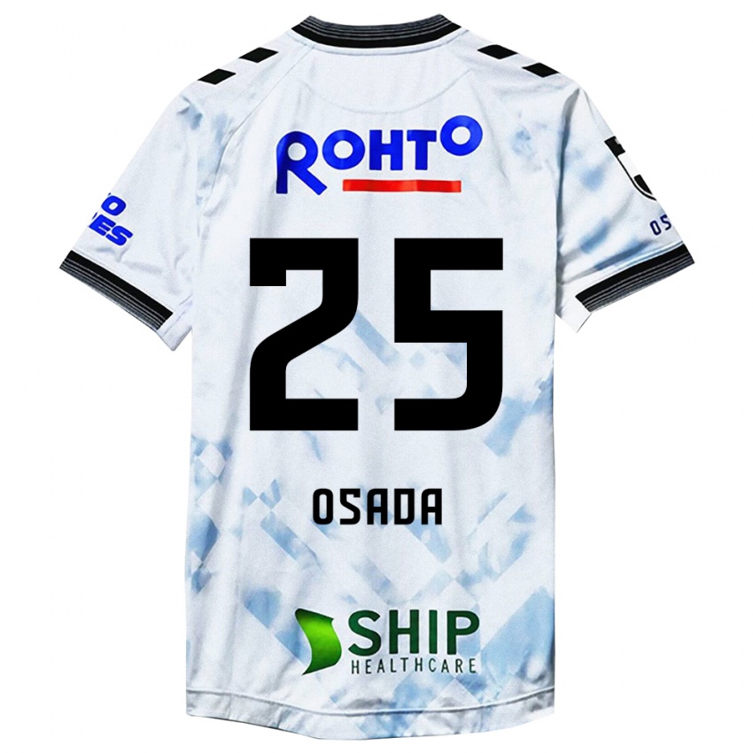 Hombre Camiseta Towa Osada #25 Blanco Negro 2ª Equipación 2024/25 La Camisa