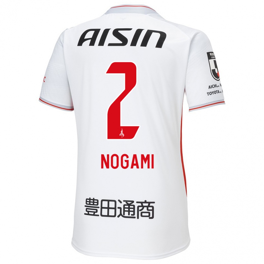 Hombre Camiseta Yuki Nogami #2 Blanco Amarillo Rojo 2ª Equipación 2024/25 La Camisa