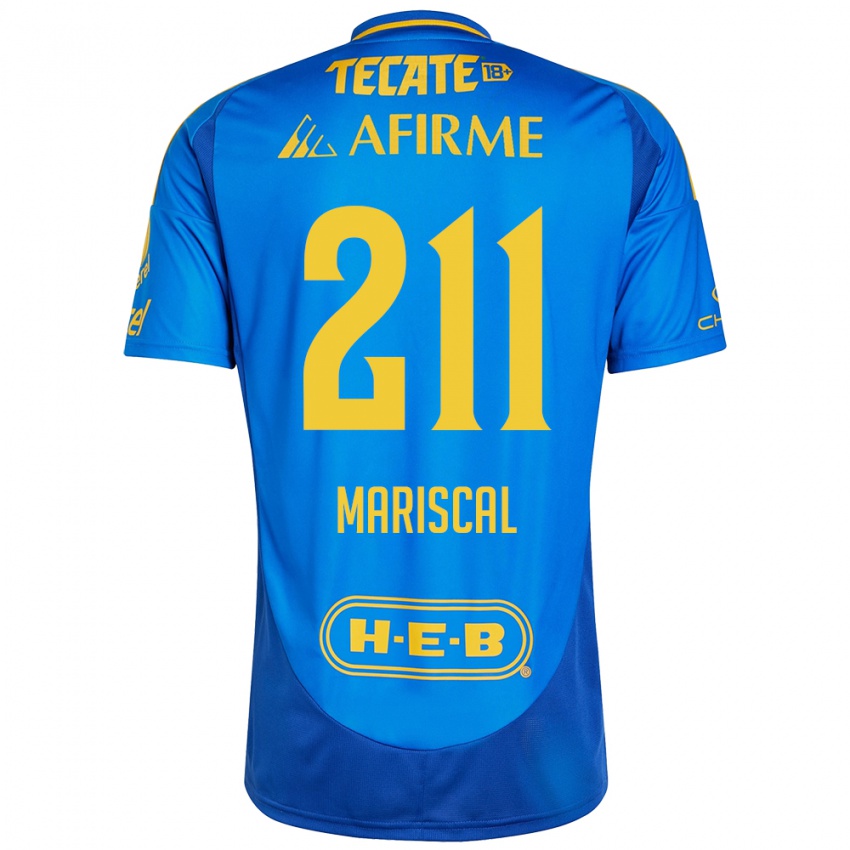 Hombre Camiseta Kevin Mariscal #211 Azul Amarillo 2ª Equipación 2024/25 La Camisa