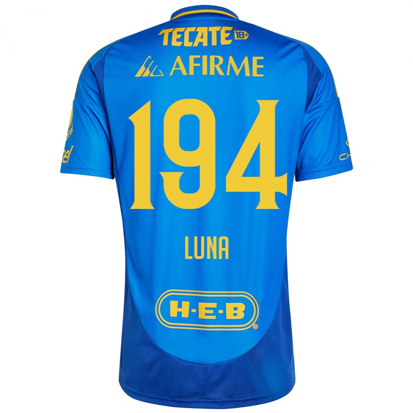 Hombre Camiseta Juan Luna #194 Azul Amarillo 2ª Equipación 2024/25 La Camisa