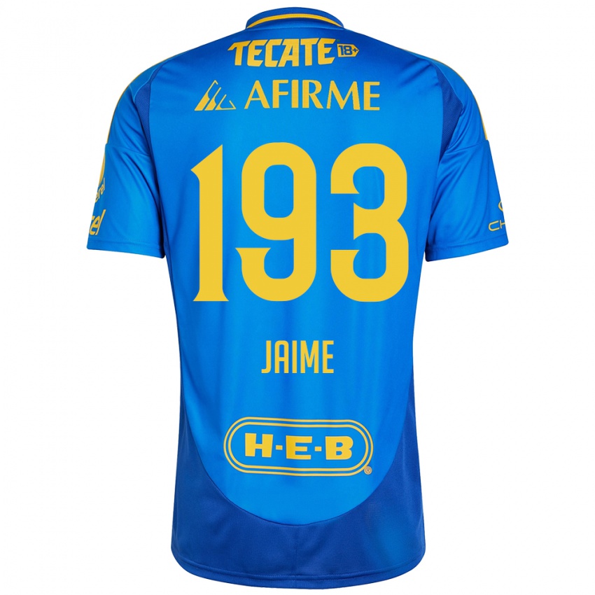 Hombre Camiseta Kenneth Jaime #193 Azul Amarillo 2ª Equipación 2024/25 La Camisa