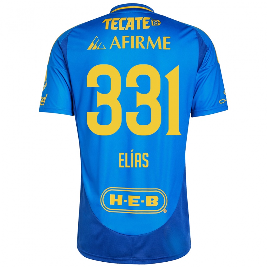 Hombre Camiseta Bruno Elías #331 Azul Amarillo 2ª Equipación 2024/25 La Camisa