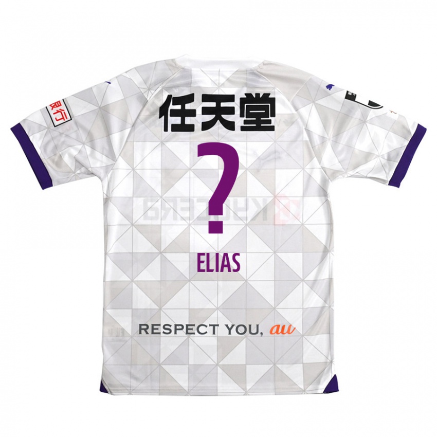 Hombre Camiseta Rafael Elias #0 Blanco Morado 2ª Equipación 2024/25 La Camisa