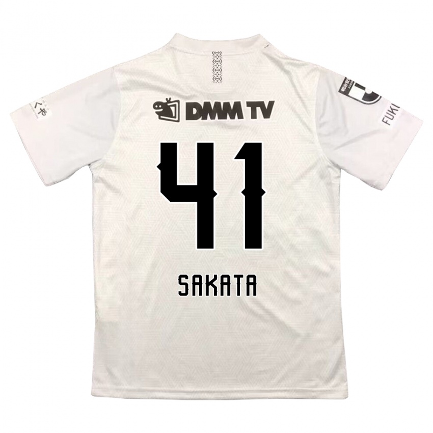 Hombre Camiseta Daiki Sakata #41 Gris Negro 2ª Equipación 2024/25 La Camisa