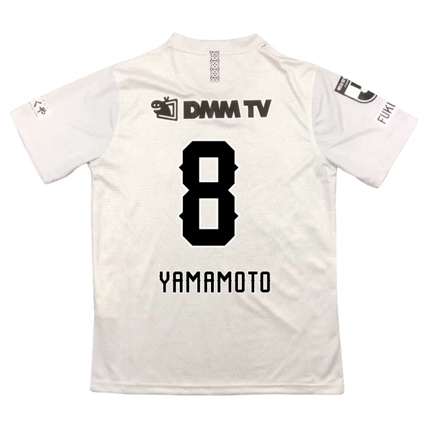 Hombre Camiseta Shunsuke Yamamoto #8 Gris Negro 2ª Equipación 2024/25 La Camisa