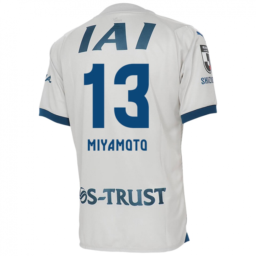 Hombre Camiseta Kota Miyamoto #13 Blanco Azul 2ª Equipación 2024/25 La Camisa