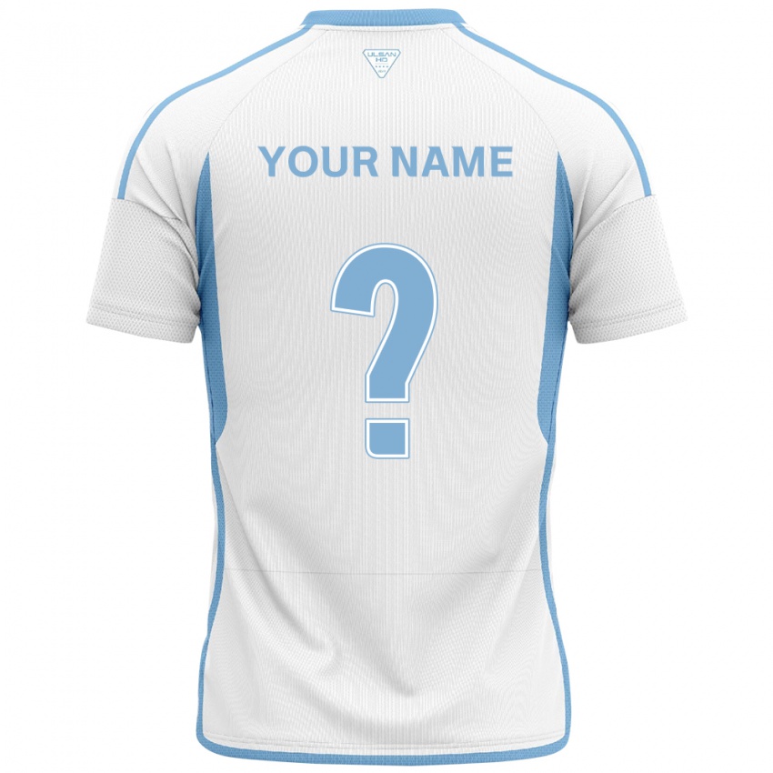 Hombre Camiseta Su Nombre #0 Blanco Azul 2ª Equipación 2024/25 La Camisa