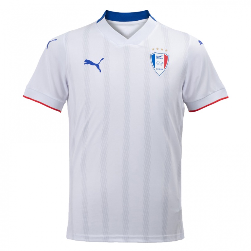 Hombre Camiseta Sang-Hyeok Park #8 Blanco Azul 2ª Equipación 2024/25 La Camisa