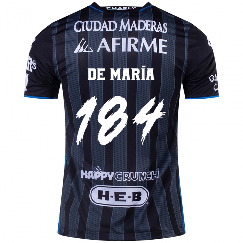 Hombre Camiseta Antonio De María Y Campos #184 Blanco Negro 2ª Equipación 2024/25 La Camisa