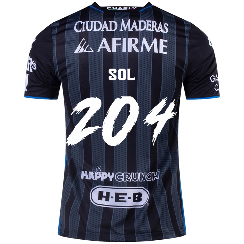 Hombre Camiseta Martín Sol #204 Blanco Negro 2ª Equipación 2024/25 La Camisa