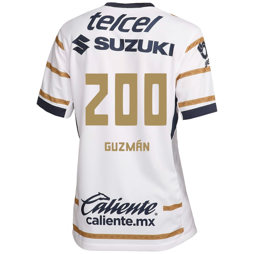 Mujer Camiseta Alan Guzmán #200 Obsidiana Blanca 1ª Equipación 2024/25 La Camisa