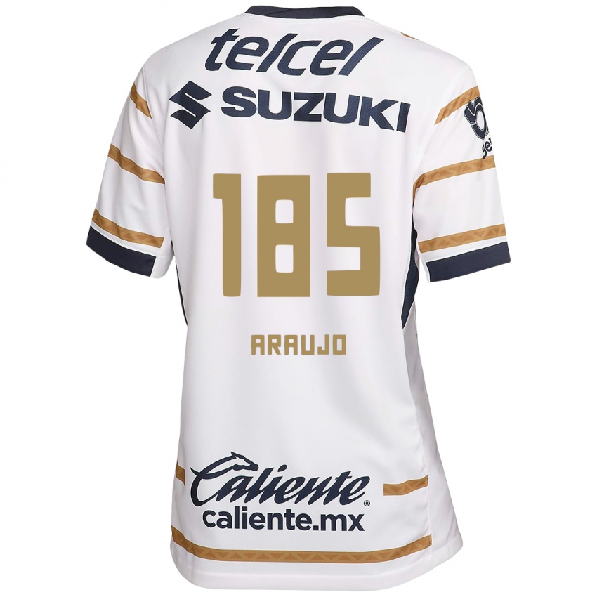 Mujer Camiseta Andrés Araujo #185 Obsidiana Blanca 1ª Equipación 2024/25 La Camisa