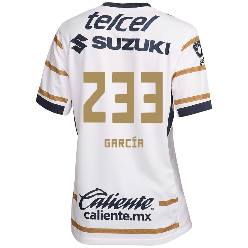 Mujer Camiseta Carlos García #233 Obsidiana Blanca 1ª Equipación 2024/25 La Camisa