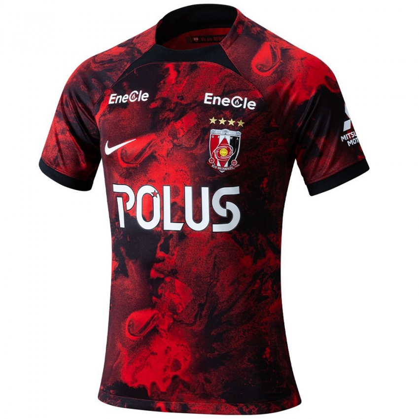 Mujer Camiseta Yota Sato #20 Negro Rojo 1ª Equipación 2024/25 La Camisa